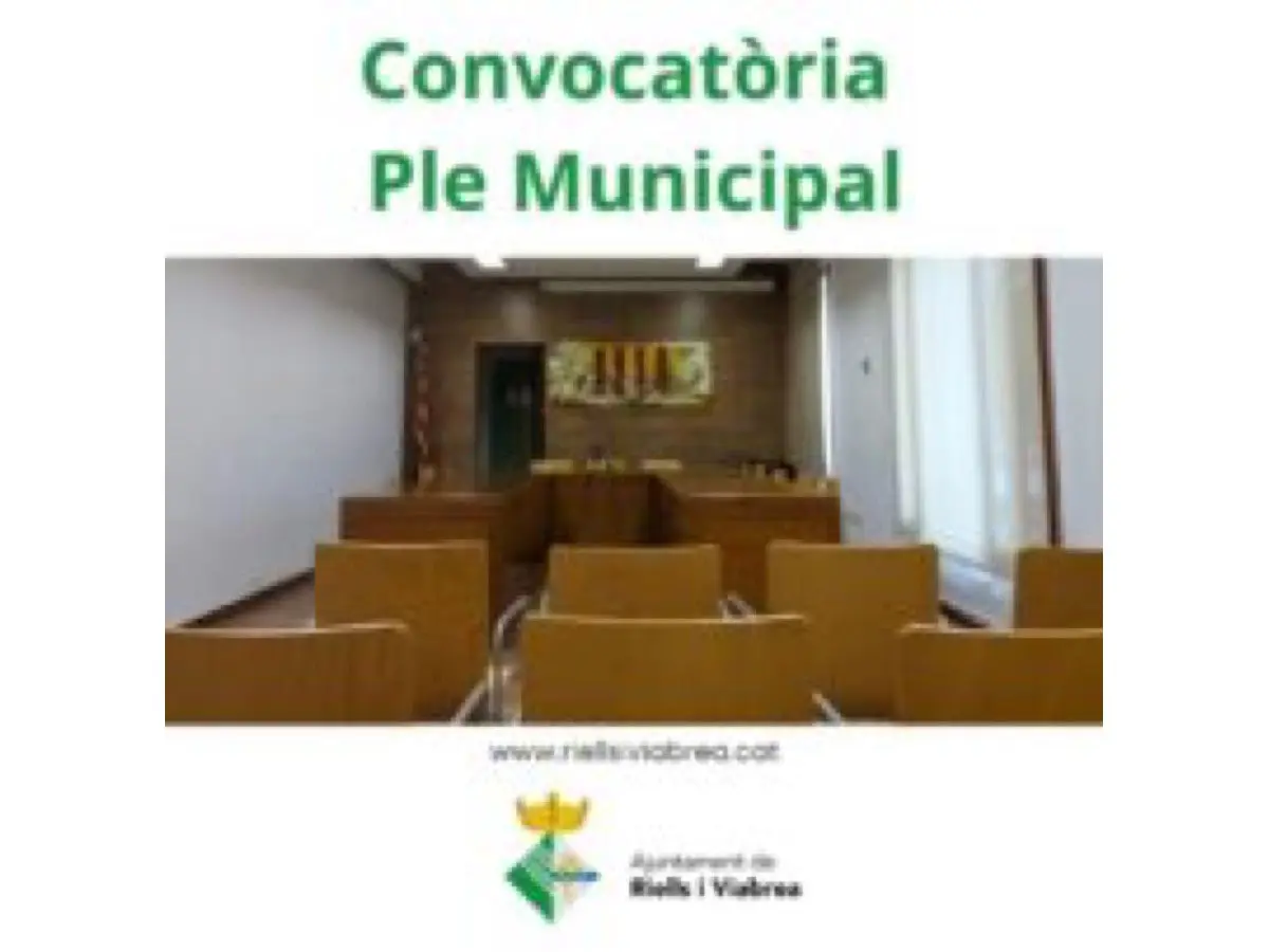 Riells i Viabrea convoca un pleno extraordinario para el 2 de noviembre