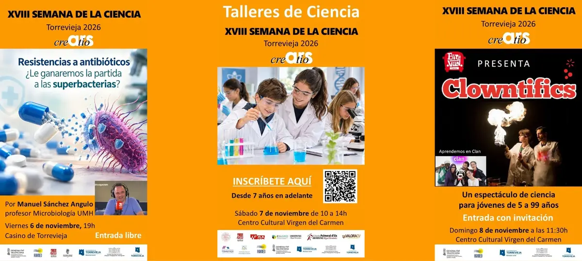 Torrevieja celebrará su Semana de la Ciencia del 6 al 8 de noviembre