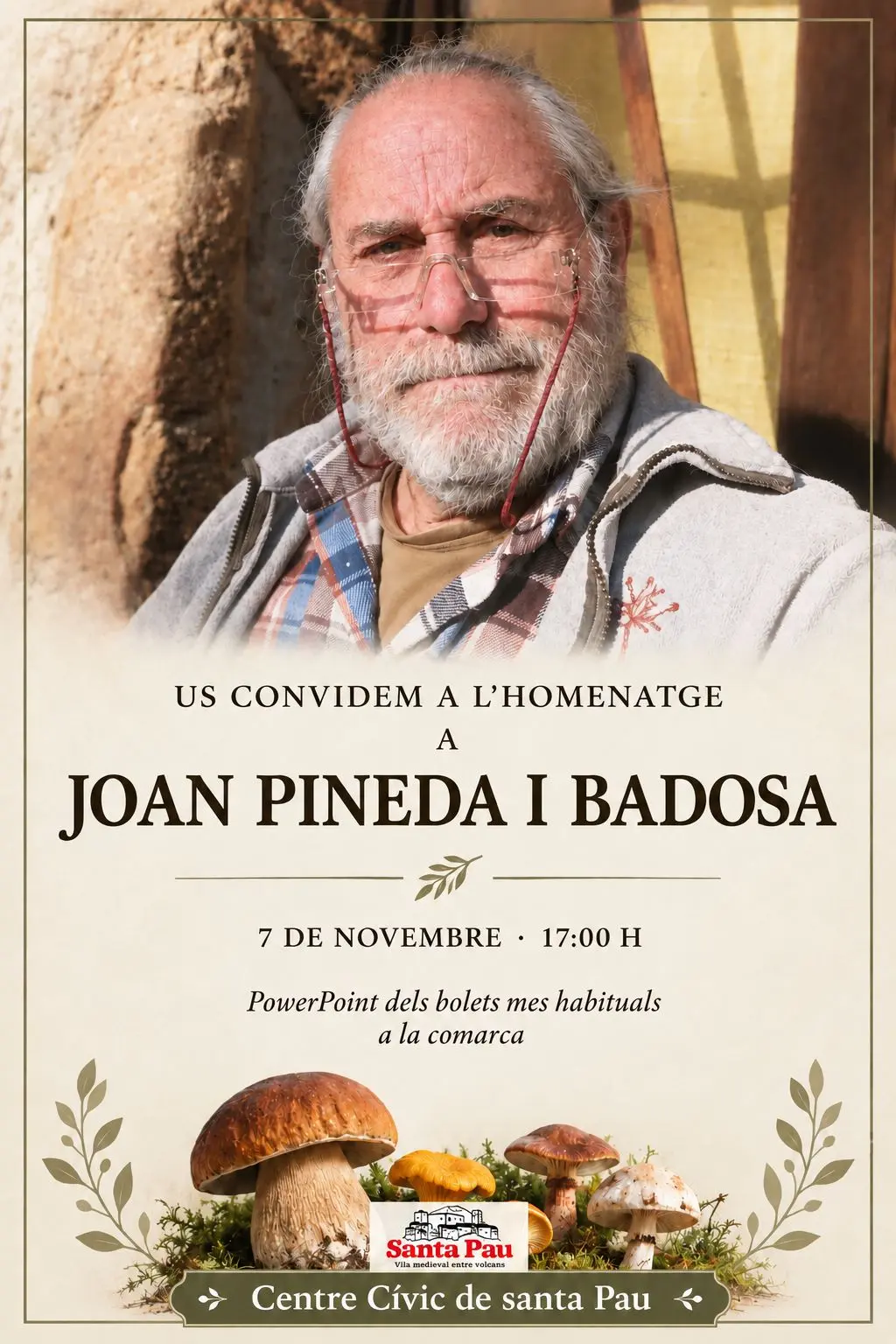 Santa Pau prepara un acto de homenaje a Joan Pineda i Badosa