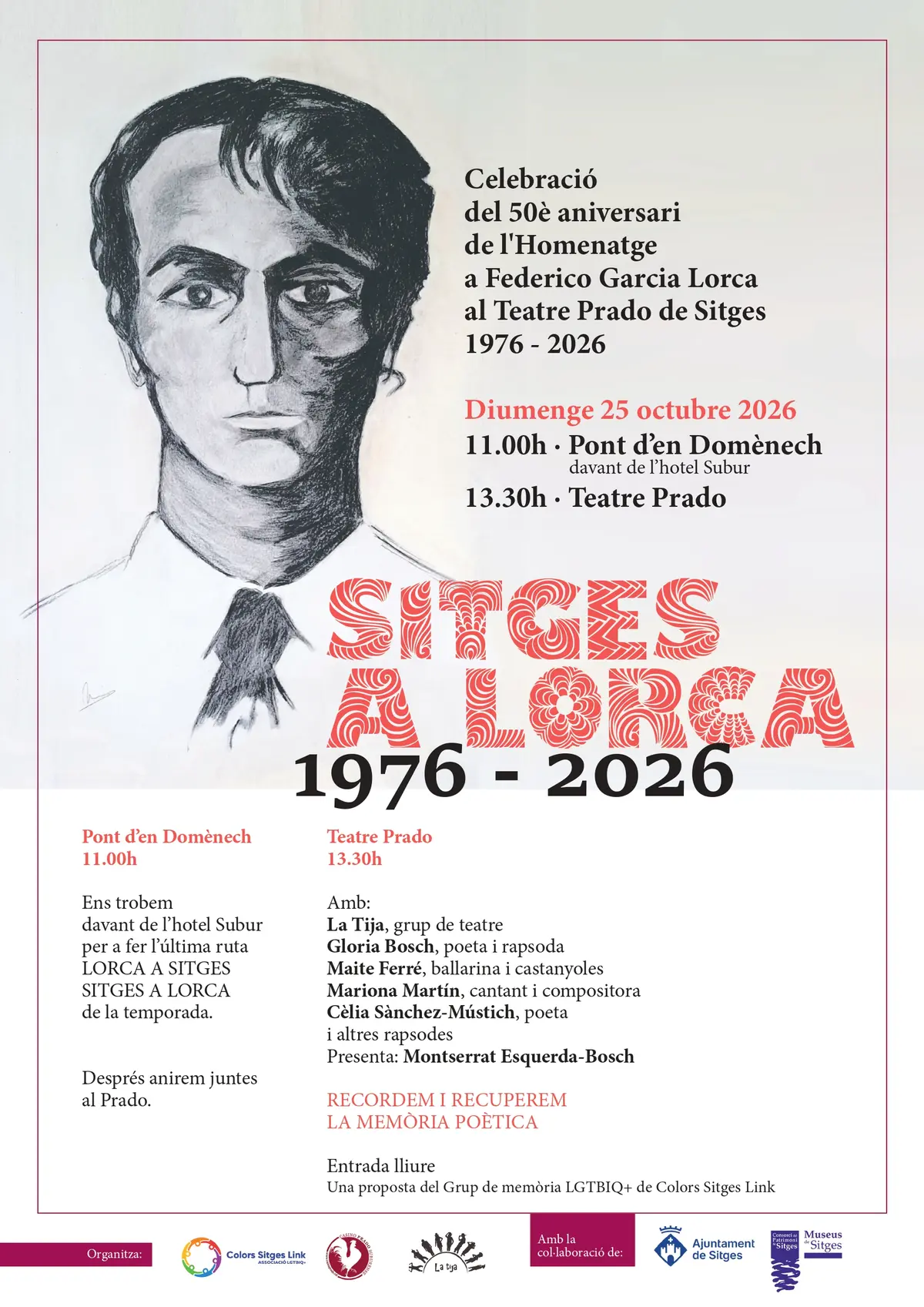 Sitges recordará medio siglo de una noche dedicada a Lorca