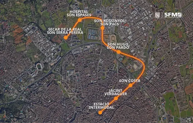 El metro de Palma hacia Son Espases da un paso en su evaluación ambiental