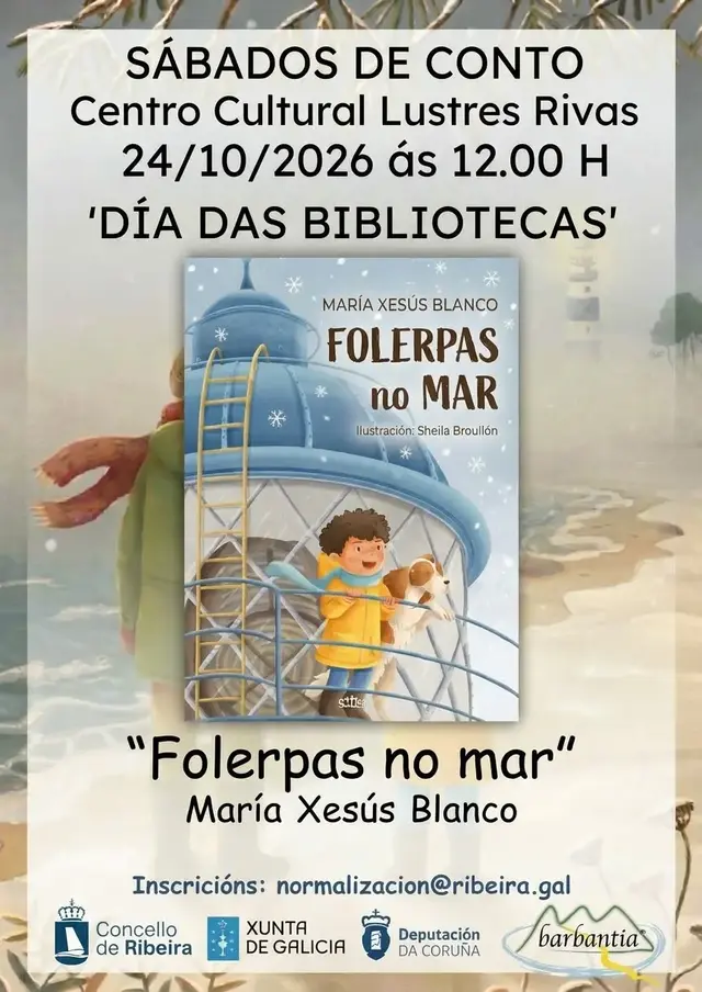 Ribeira acercará a los escolares el libro Folerpas no mar con un cuentacuentos