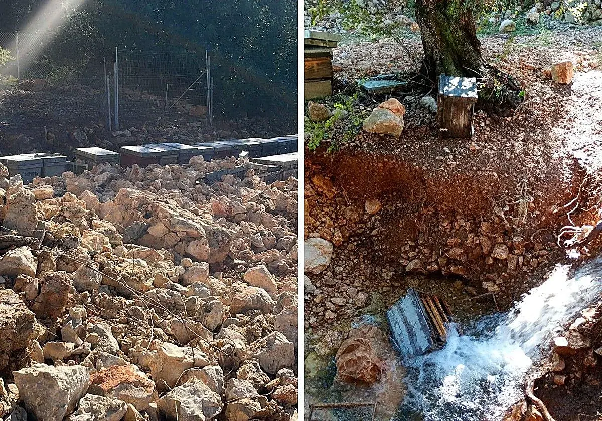 Asaja alerta de zonas aún aisladas en Pego tras los daños de la borrasca Adam