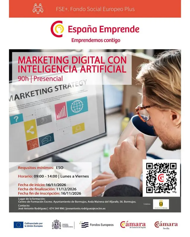 Bormujos programa una formación de 90 horas sobre marketing digital e IA