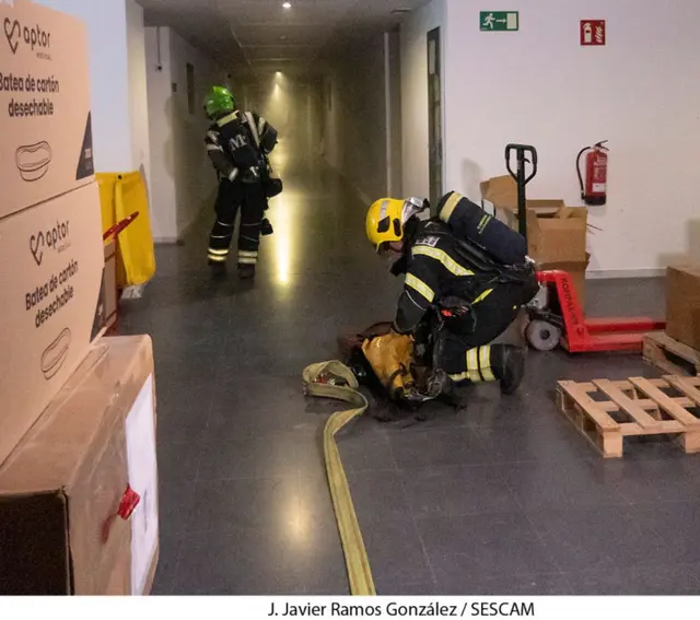 El Hospital de Guadalajara realiza un ejercicio de incendio y evacuación
