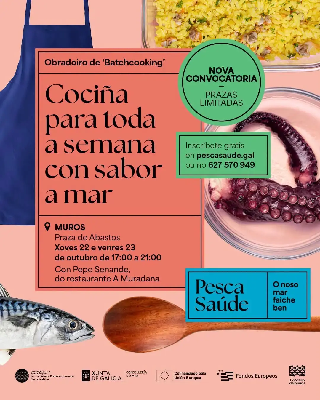 Muros programa dos tardes de cocina gratuita en su mercado municipal