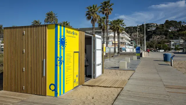 Tortugas marinas y geocerca, en la Jugatecambiental de Castelldefels