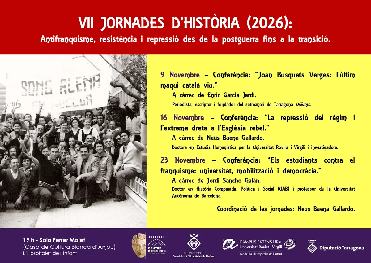 Una charla de las Jornadas de Historia analizará la represión y la extrema derecha en la Iglesia