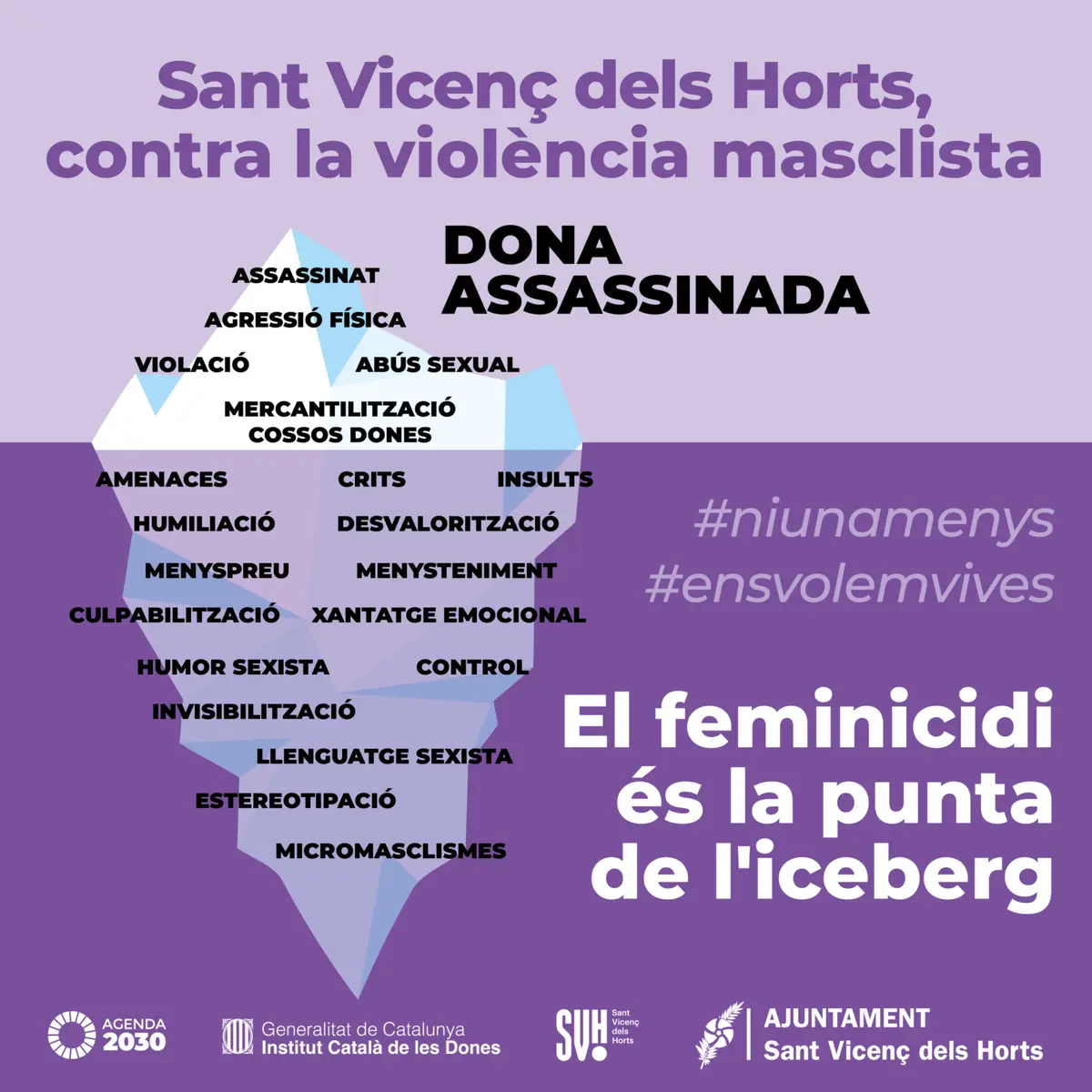 Sant Vicenç convoca una concentración contra la violencia de género el 4 de noviembre