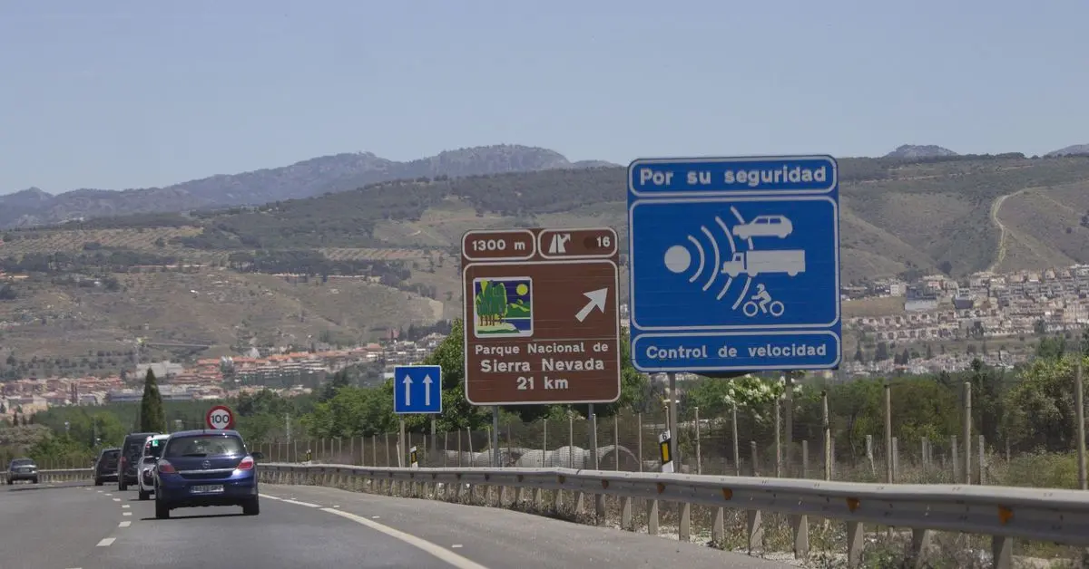 Nuevo control de velocidad en la A-92G, entre Granada y Santa Fe