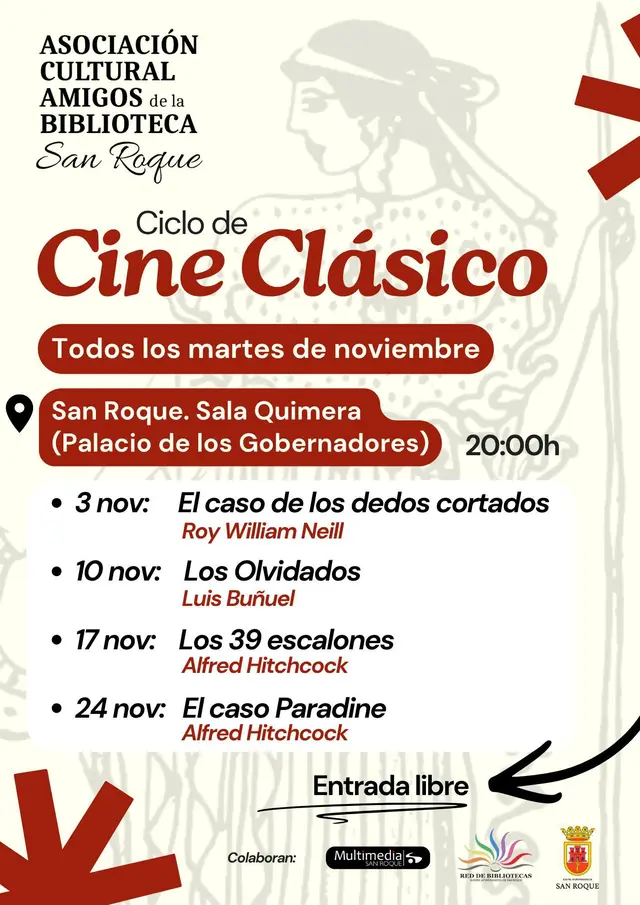 San Roque anuncia cuatro sesiones de cine clásico para noviembre