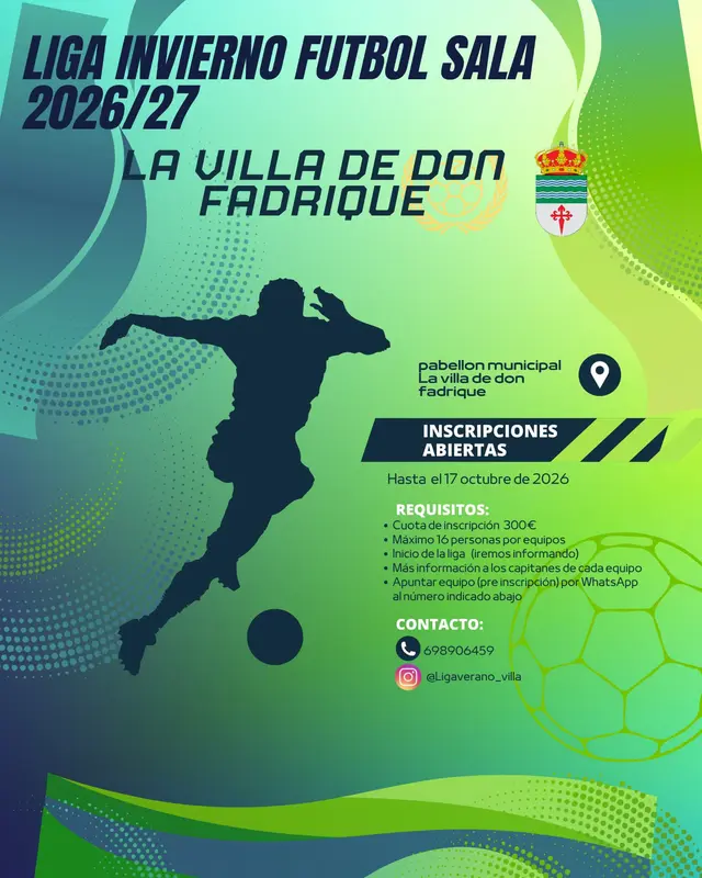 La liga municipal de fútbol sala prepara su edición de invierno 2026/27