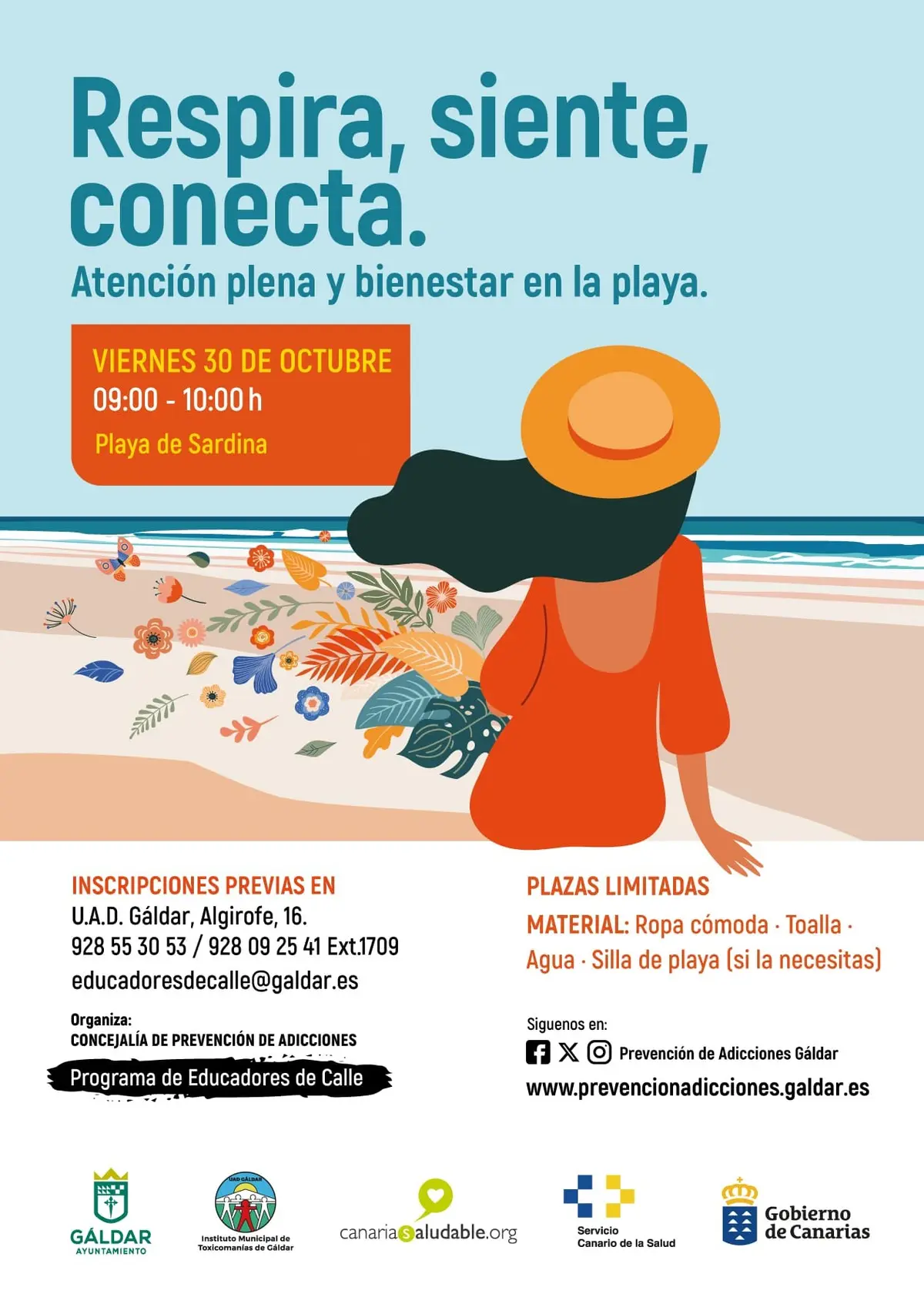 Gáldar propone una actividad gratuita de atención plena en la playa
