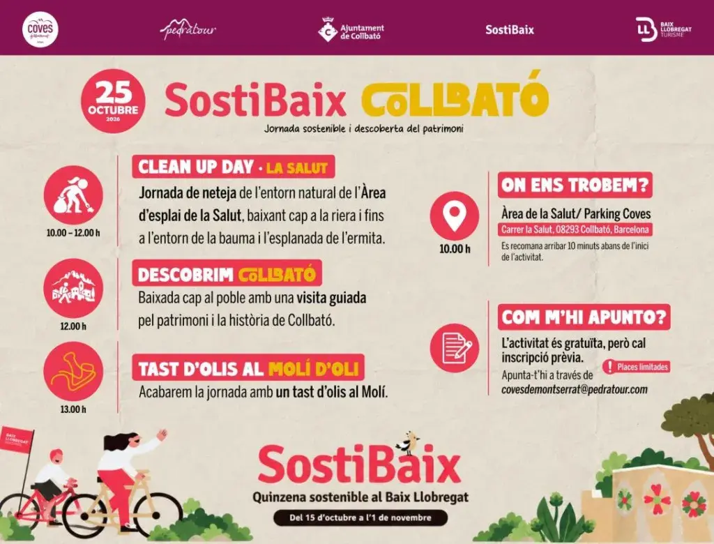 SostiBaix propone en Collbató una jornada de naturaleza y patrimonio