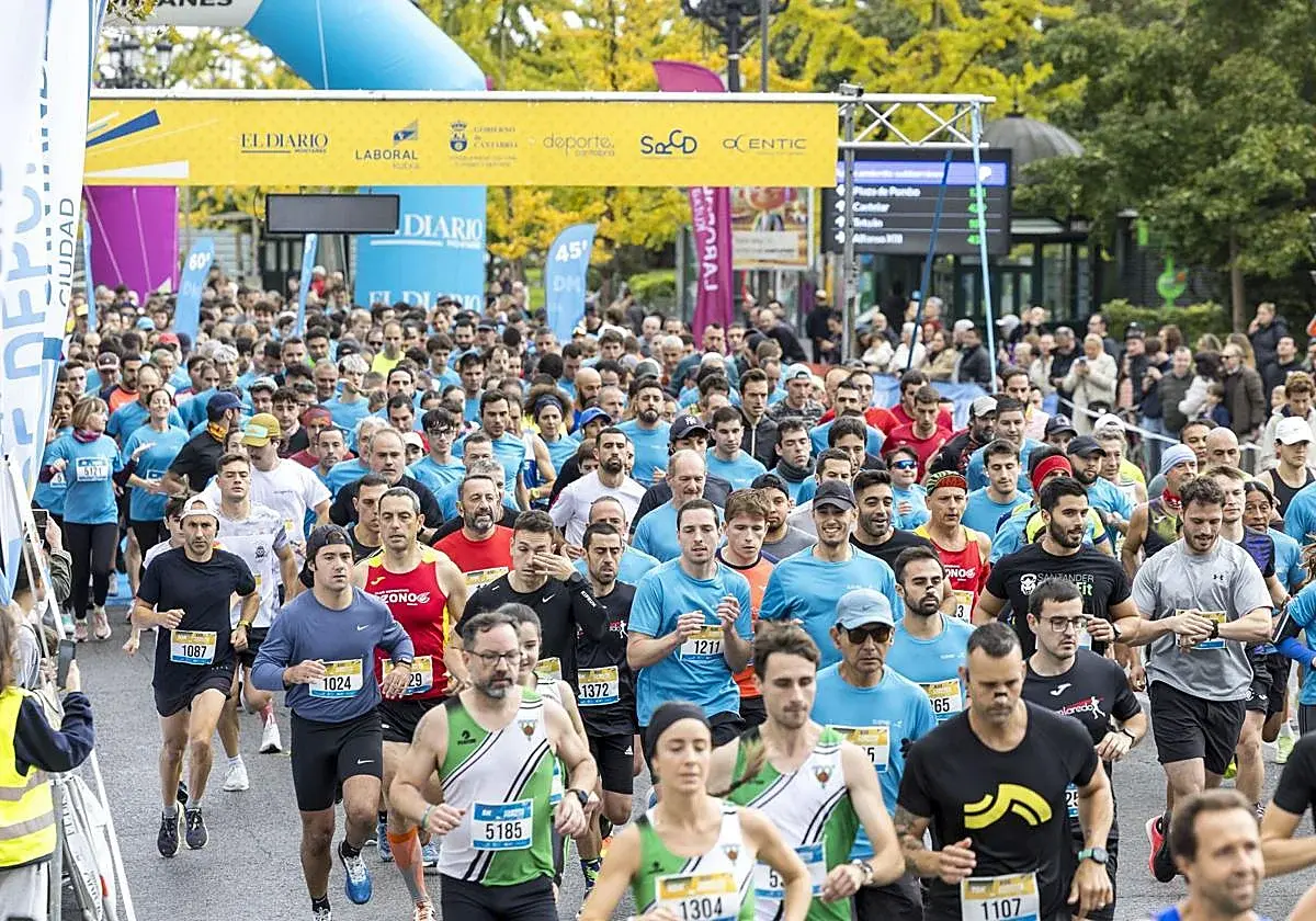 Más de mil atletas participan en la carrera popular de El Diario en Santander