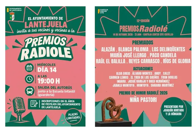 Lantejuela prepara un viaje en autobús para asistir a los Premios Radiolé