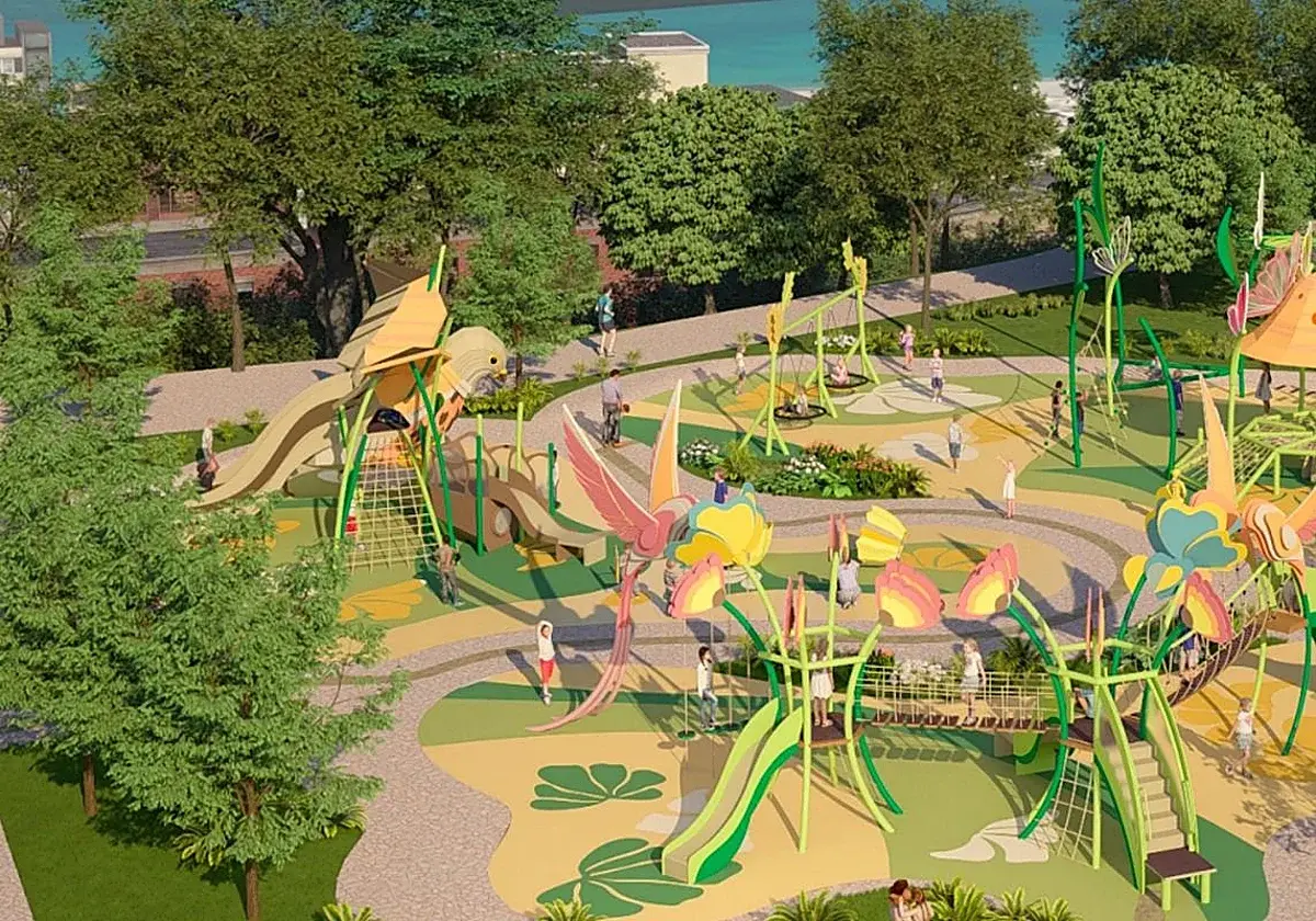 El parque de La Batería proyecta renovar su área infantil con una temática de bosque