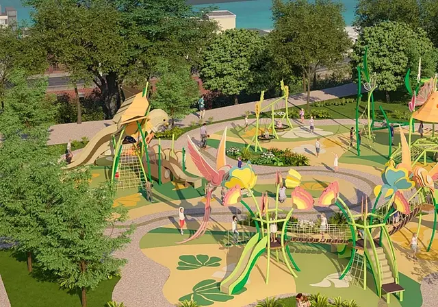 El parque de La Batería proyecta renovar su área infantil con una temática de bosque