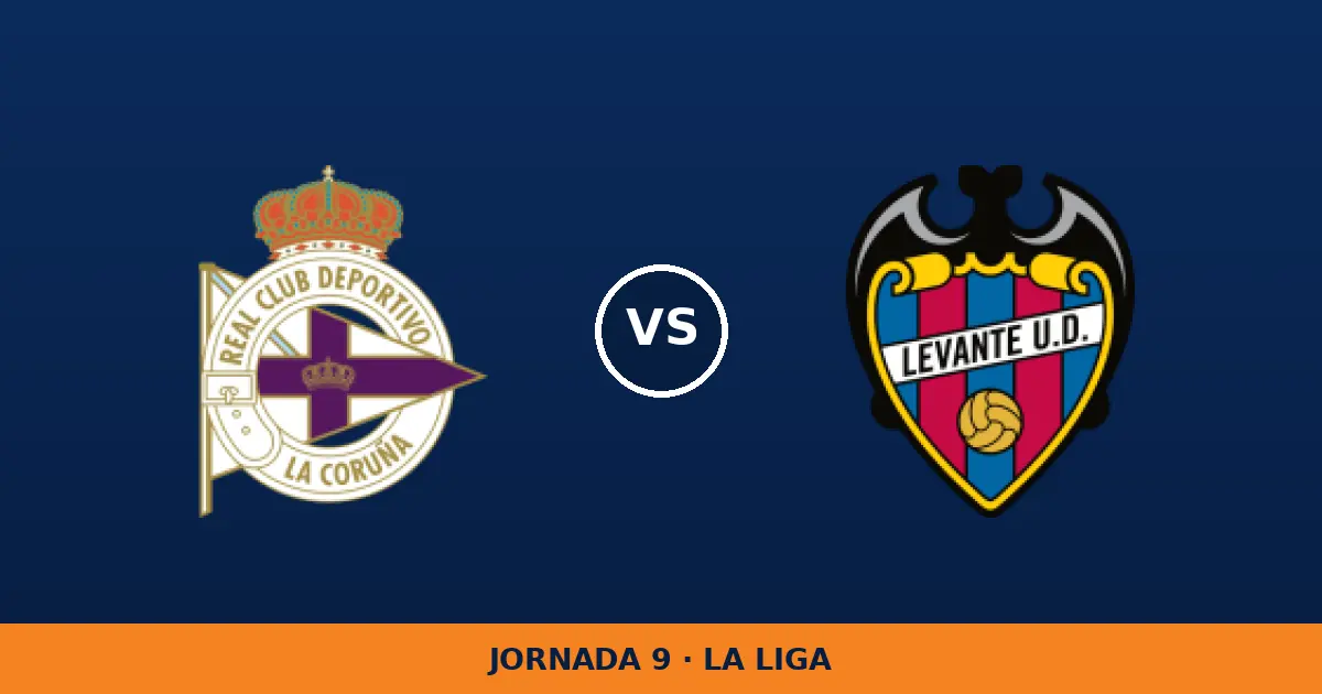 El Deportivo y el Levante se medirán el viernes 16 de octubre a las 21:00