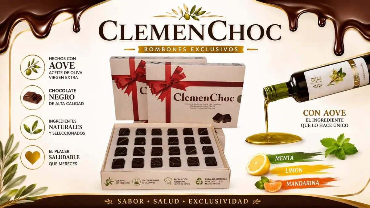 Aceites Clemen presenta bombones de chocolate con AOVE aromatizado
