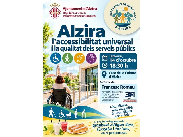 Alzira programa una conferencia sobre accesibilidad y servicios públicos