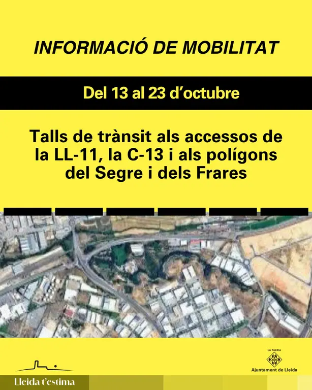 La renovación de la N-240 alterará la circulación en Lleida durante diez días