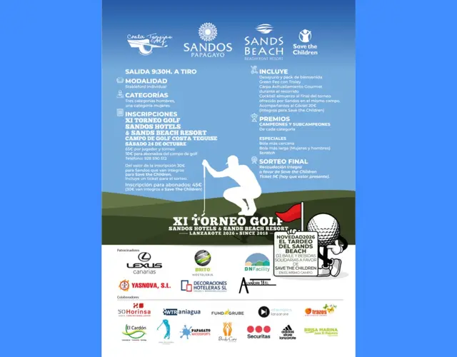 El torneo benéfico de golf de Sandos Hoteles vuelve a Costa Teguise