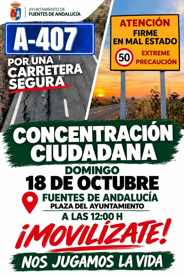 Fuentes y Lantejuela mantienen la presión por una reforma completa de la A-407