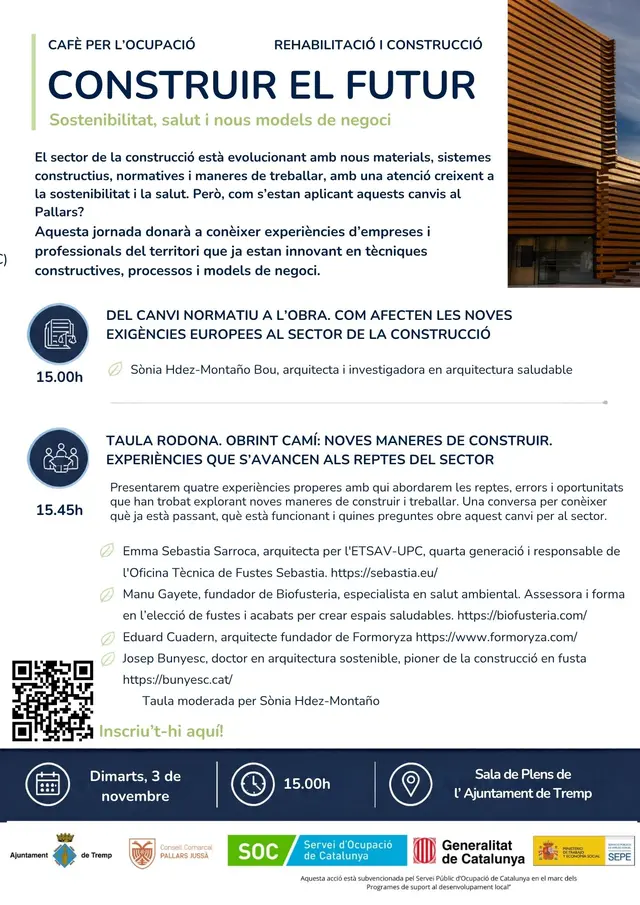 Tremp anuncia una jornada sobre construcción sostenible y nuevos negocios