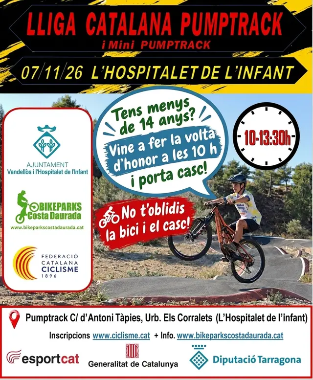 L’Hospitalet de l’Infant acogerá el cierre de la Liga Catalana de Pumptrack