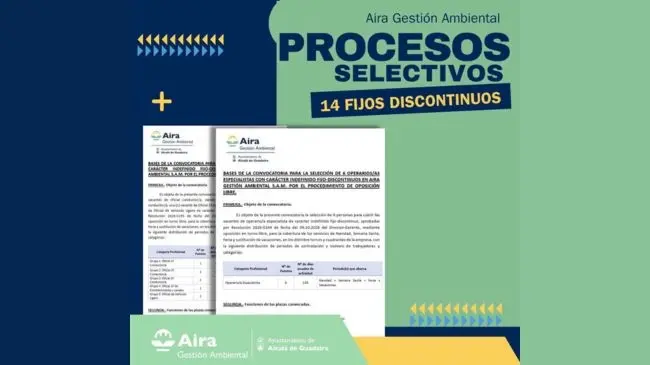 Aira convoca 14 puestos de acceso libre para limpieza y recogida de residuos