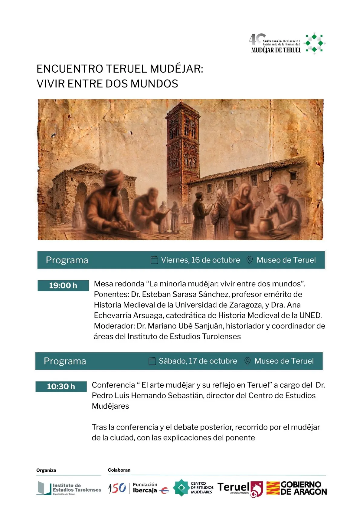 Teruel acogerá dos jornadas para explorar la convivencia entre sus culturas mudéjar y andalusí