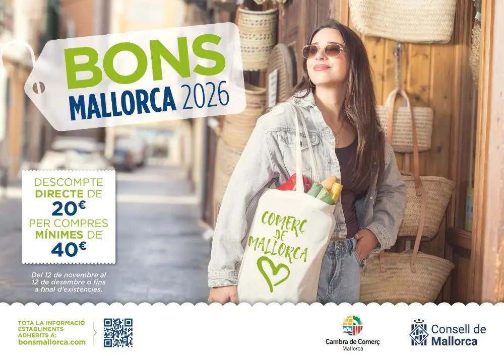 Mallorca aprueba 800.000 euros en ayudas «Bons Mallorca» para el comercio de proximidad