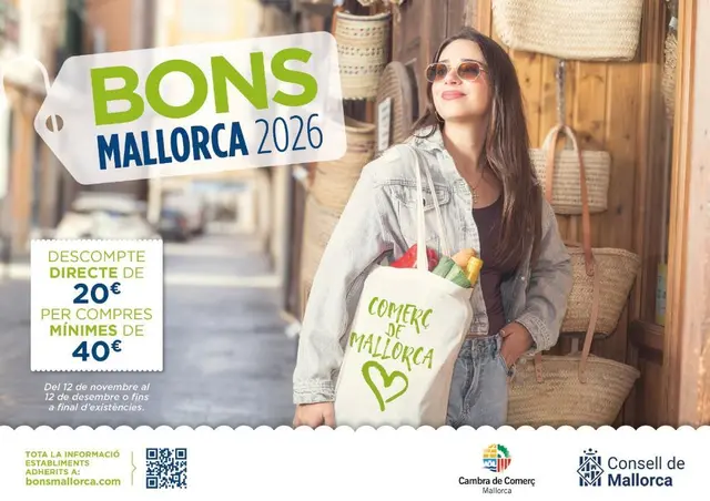 Mallorca aprueba 800.000 euros en ayudas «Bons Mallorca» para el comercio de proximidad