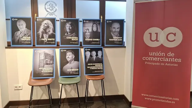 105 tiendas ovetenses muestran en sus escaparates a los premiados de Asturias