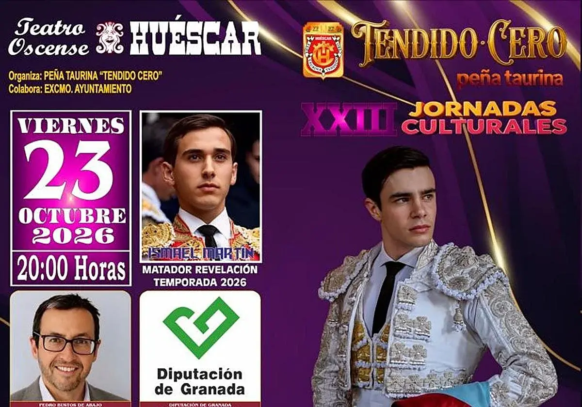 Huéscar reconocerá a la Diputación en sus jornadas taurinas de octubre