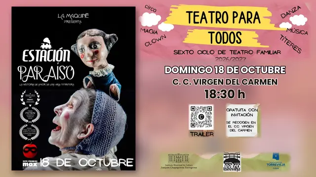 «Estación Paraíso» abrirá en Torrevieja el nuevo ciclo de teatro familiar