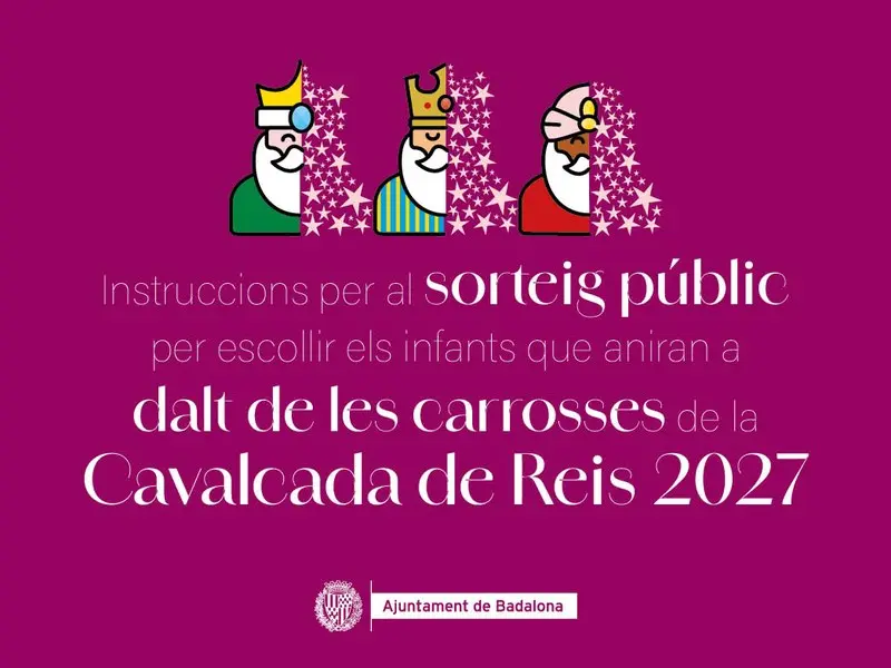 Badalona abrirá el 19 de octubre las solicitudes infantiles para la Cabalgata de Reyes
