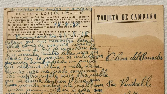 Cartas halladas en Santa Oliva recuperan vivencias de la Guerra Civil