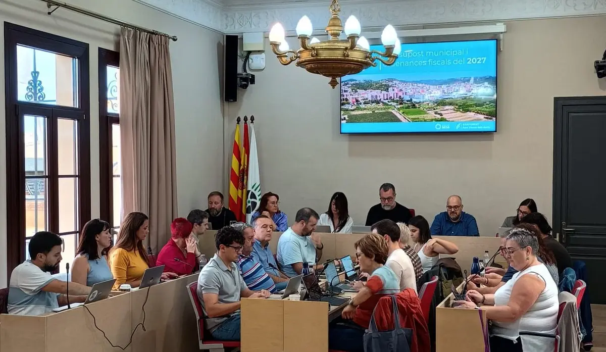 Sant Vicenç aprueba inicialmente un presupuesto de 44,4 millones para 2027