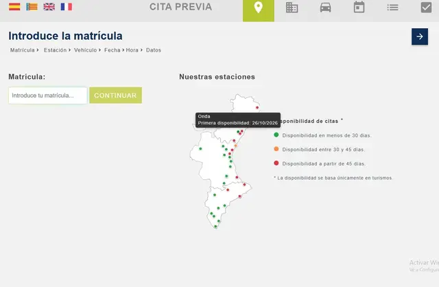 La ITV de Onda arrancó con casi dos semanas de demora para conseguir cita
