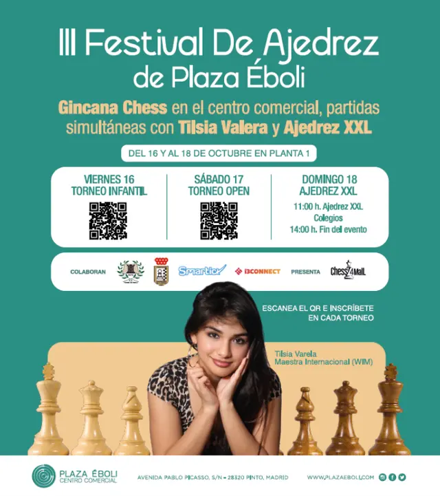 El Festival de Ajedrez Plaza Éboli regresa del 16 al 18 de octubre