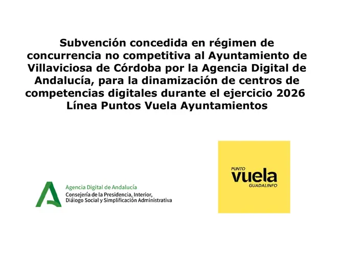 Villaviciosa publica información sobre una subvención para los Puntos Vuela