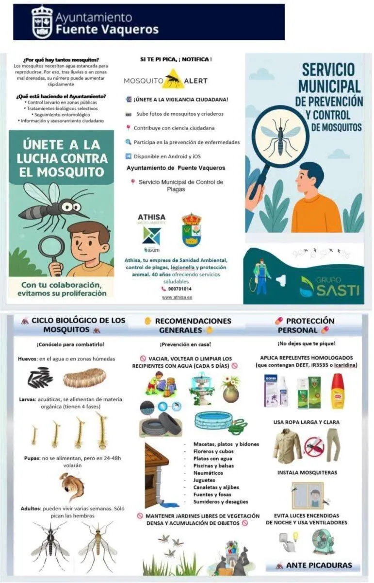Fuente Vaqueros pide colaboración para prevenir el Virus del Nilo