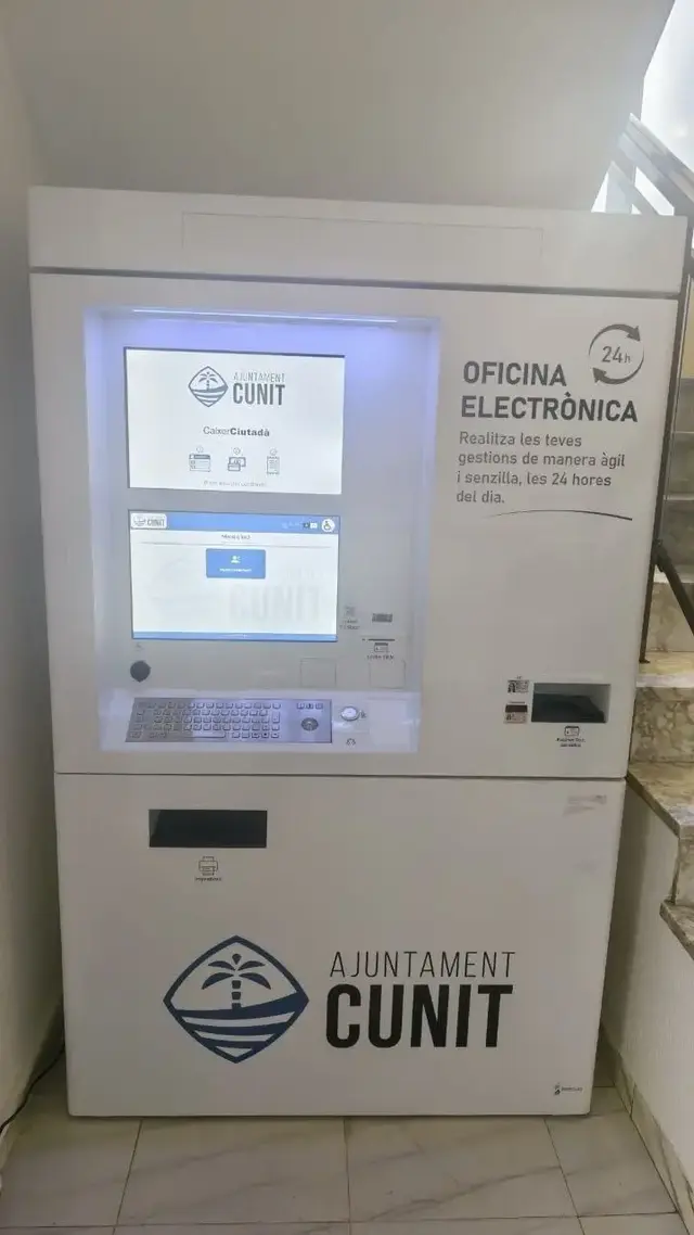 Cunit incorpora un cajero para imprimir volantes de empadronamiento
