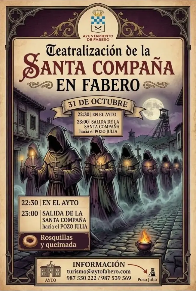 Fabero celebrará Halloween con un nuevo recorrido de la Santa Compaña