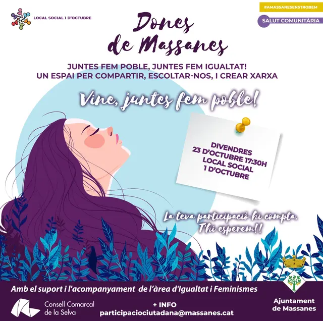 Massanes convoca un encuentro de mujeres para compartir experiencias y crear redes