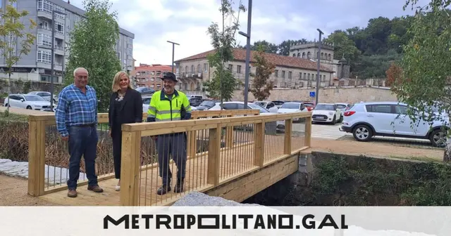 Redondela incorpora una pasarela peatonal para llegar al centro