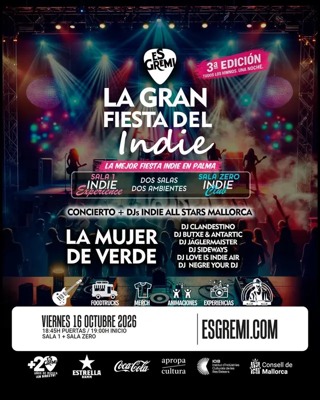 La Mujer de Verde liderará la cita indie prevista en Es Gremi