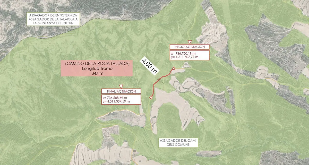 Palanques concluye el hormigonado de 350 metros de la pista de la Roca Tallada